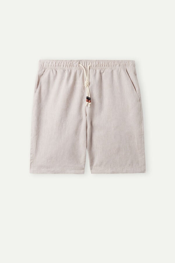 Intimssimi Linen and Cotton Shorts Natural | ILNEJ62343