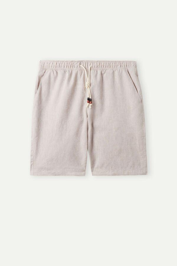 Intimssimi Linen and Cotton Shorts Natural | PILQX41310