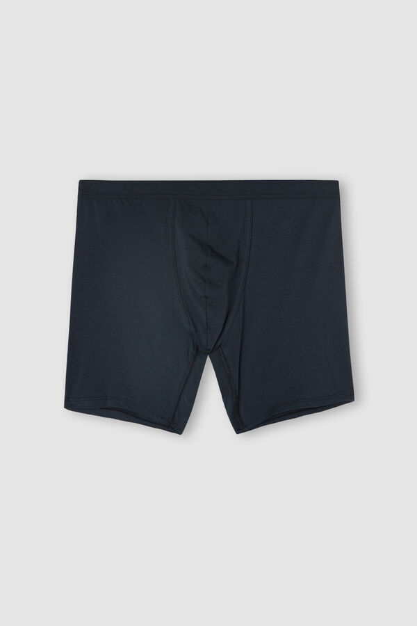 Intimssimi Long Boxers in Stretch Supima® Cotton Blue | ILJZR58573