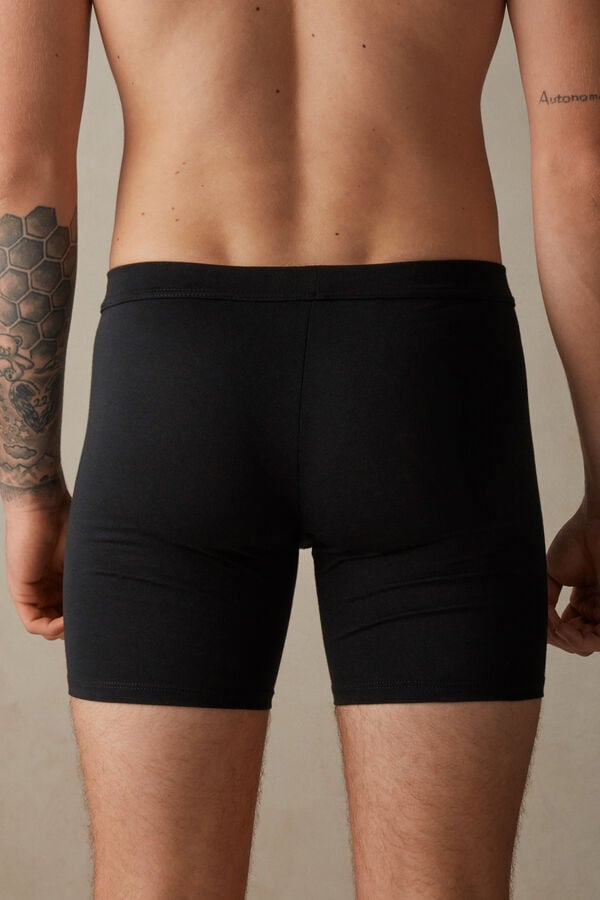 Intimssimi Long Boxers in Stretch Supima® Cotton Black | ILQCS30783