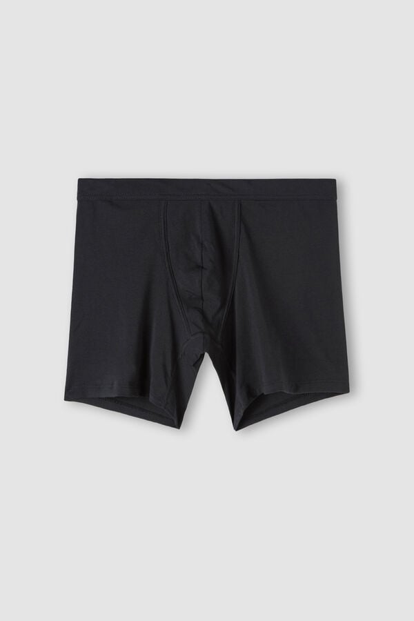 Intimssimi Long Boxers in Stretch Supima® Cotton Black | ILQCS30783