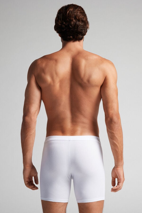 Intimssimi Long Boxers in Stretch Supima® Cotton White | SILVO33701