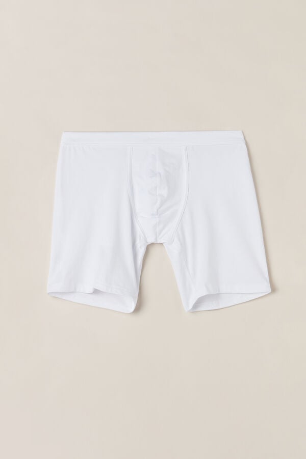 Intimssimi Long Boxers in Stretch Supima® Cotton White | SILVO33701