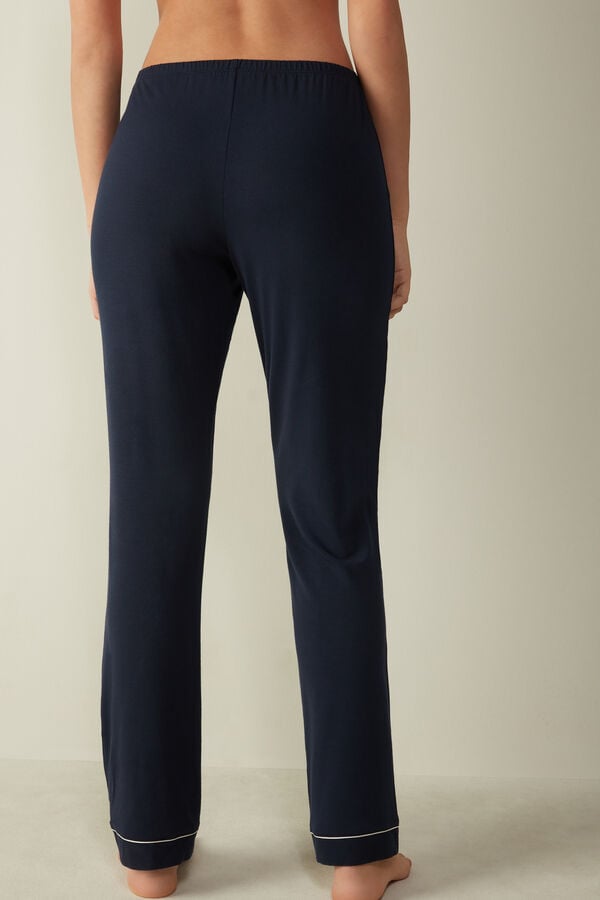 Intimssimi Long Micromodal Trousers Blue | ILICD25178