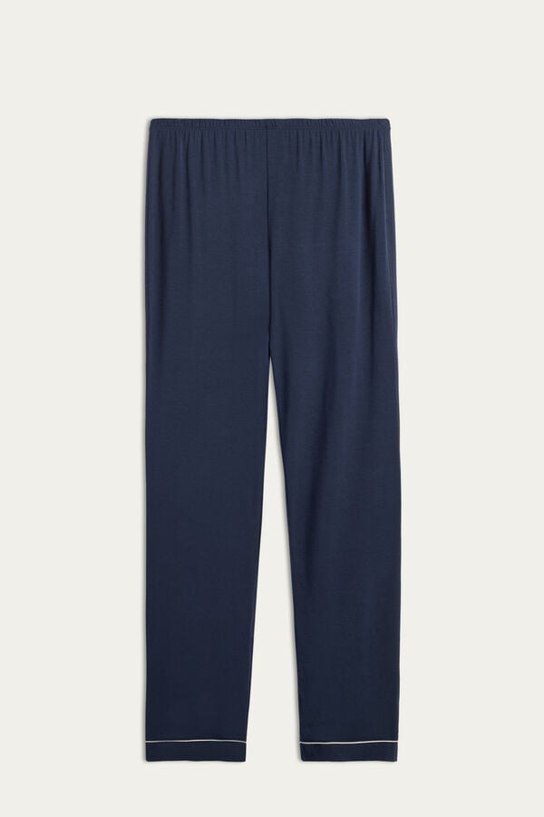 Intimssimi Long Micromodal Trousers Blue | ILICD25178