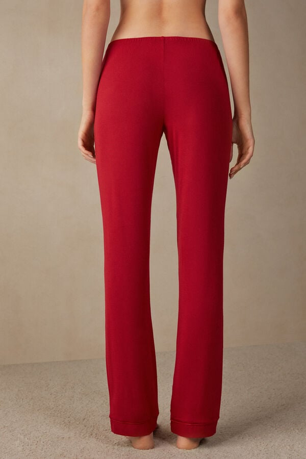 Intimssimi Long Micromodal Trousers Red | AILDF70612