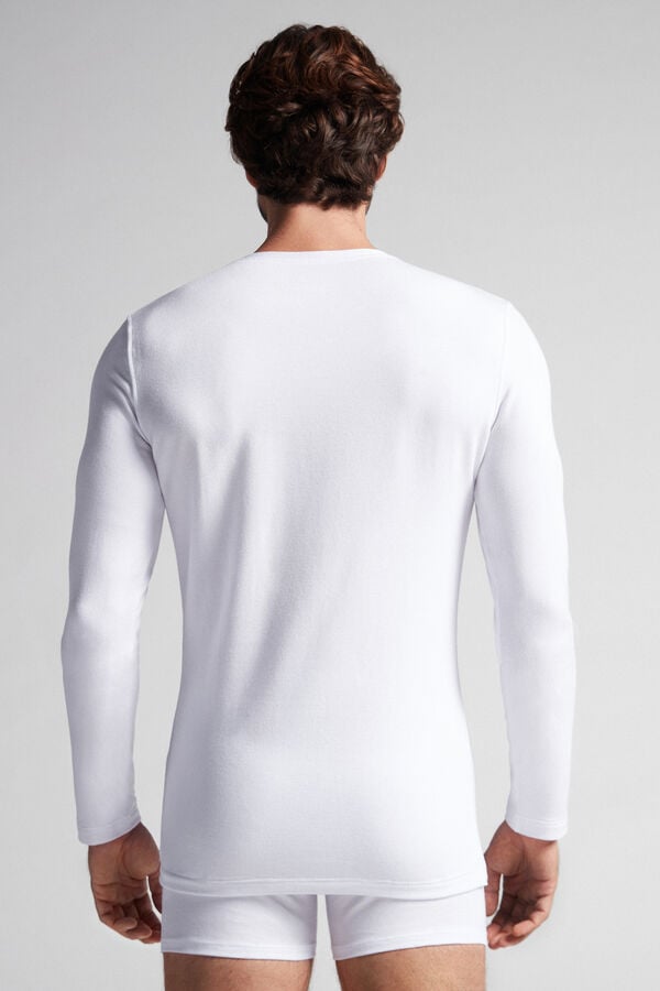 Intimssimi Long-Sleeve Modal-Cashmere Top White | LILSX77496