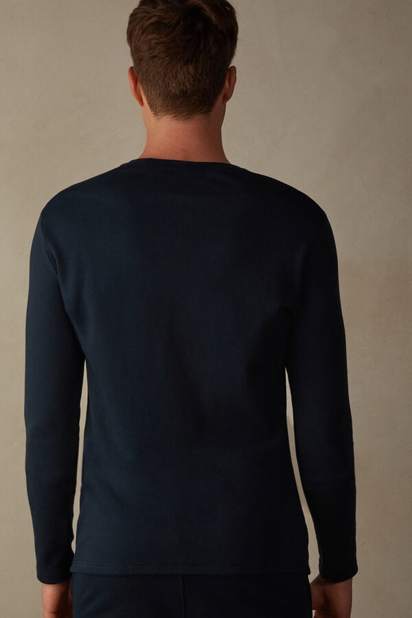 Intimssimi Long Sleeve Top in Warm Cotton Blue | ILEGJ30997