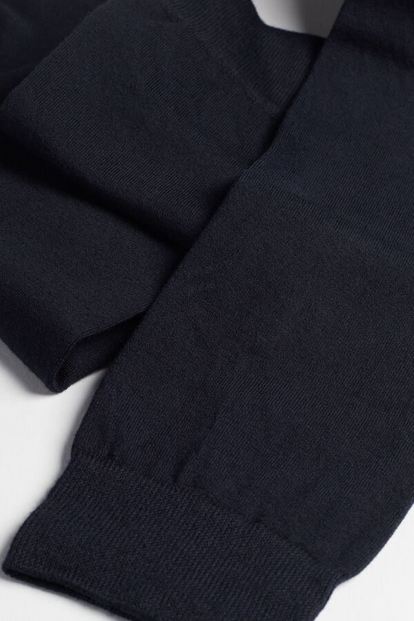 Intimssimi Long Socks in Stretch Supima® Cotton Blue | ZILMJ60682