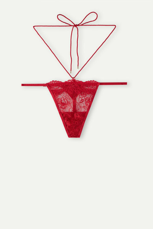 Intimssimi Loosen Heartstrings String Thong Red | ZILMJ73196