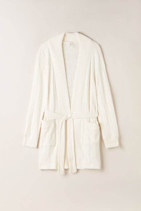 Intimssimi Lost in Fields Braided Robe White | ILZPD87999