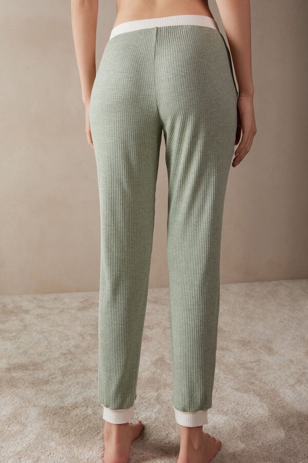 Intimssimi Lost in Fields Full Length Pants in Modal Green | TILWZ17114