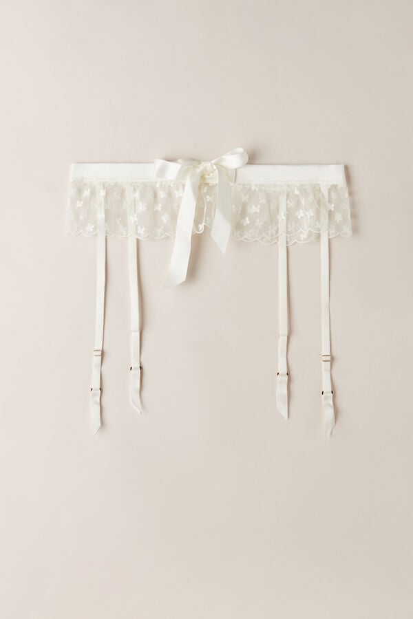 Intimssimi Love Cadeau Garter Belt White | UILTG50074