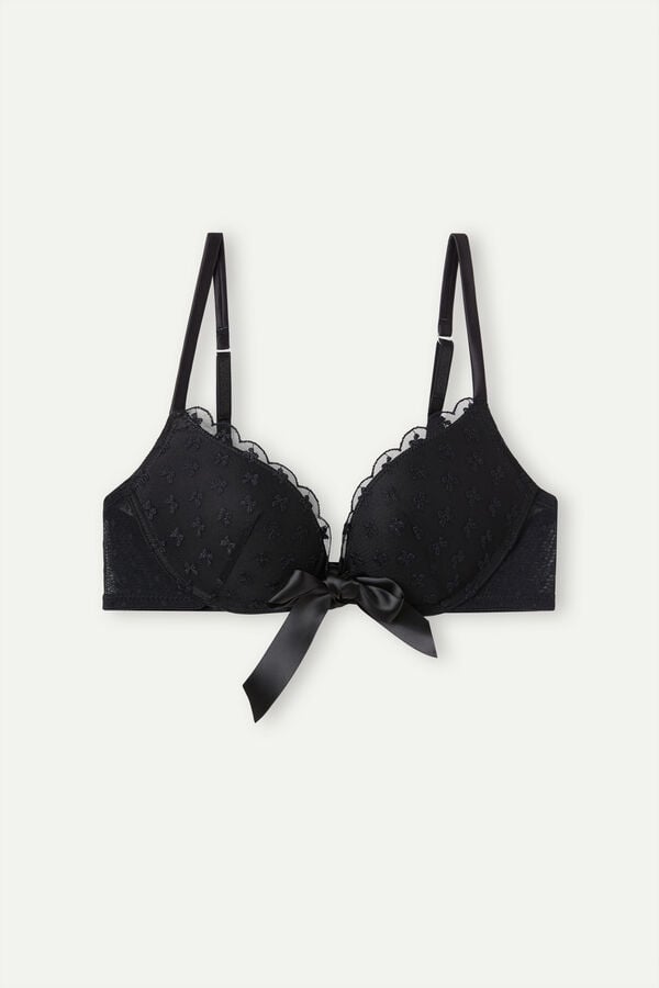 Intimssimi Love Cadeau Gioia Super Push-up Bra Black | ILCIF55839