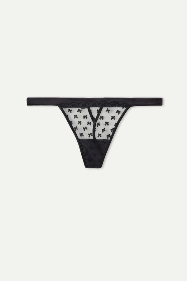 Intimssimi Love Cadeau String Thong Black | ILEGJ17887