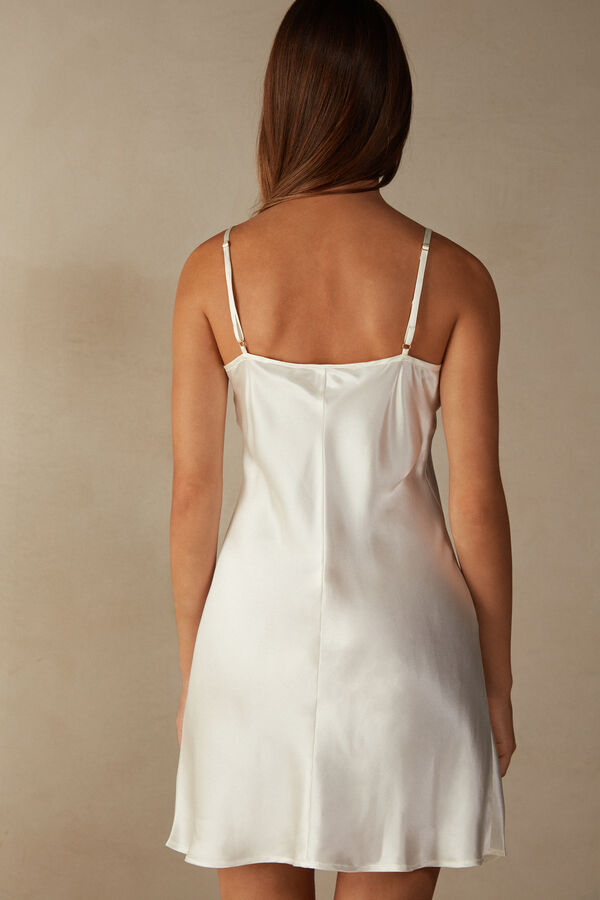 Intimssimi Lovely Day Silk Slip White | XILGW18280