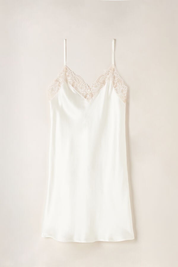 Intimssimi Lovely Day Silk Slip White | XILGW18280