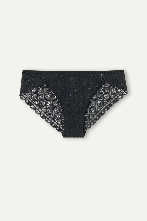 Intimssimi Low Rise Lace Panties Black | ILDYB47627