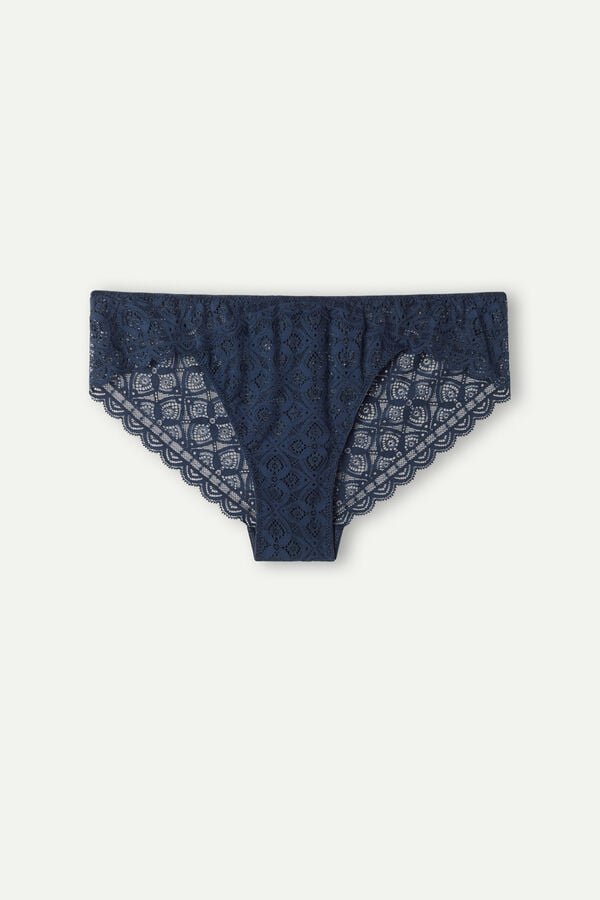 Intimssimi Low Rise Lace Panties Blue | AILWC34184