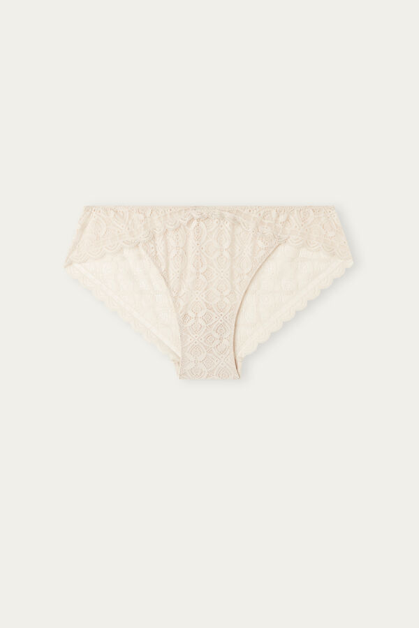 Intimssimi Low Rise Lace Panties Natural | PILQX23616