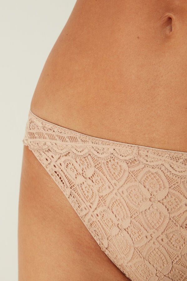 Intimssimi Low Rise Lace Panties Natural | TILWZ16162