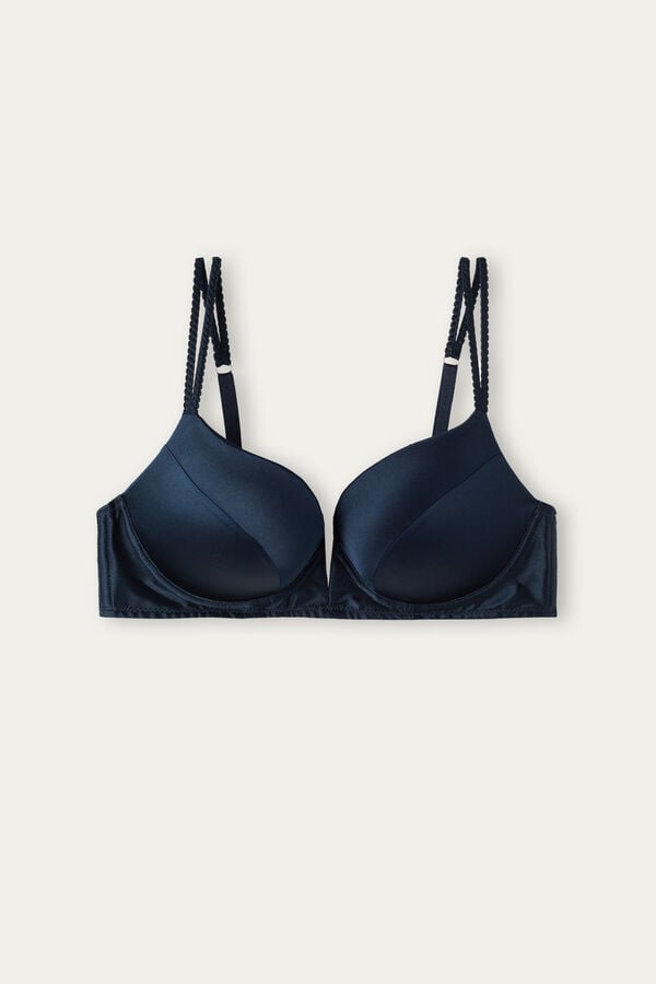 Intimssimi Mia Silk Super Push-Up Bra Blue | XILBH40027