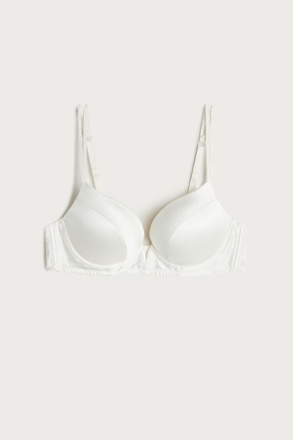 Intimssimi Mia Silk Super Push-Up Bra White | LILSX12222