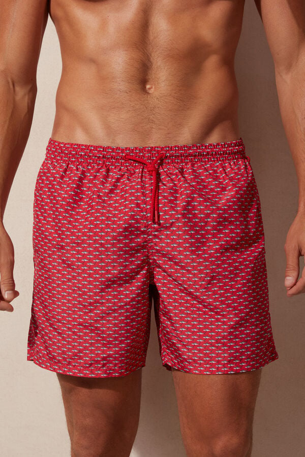 Intimssimi Micro Shark Print Swim Trunks Print | BILSD33569