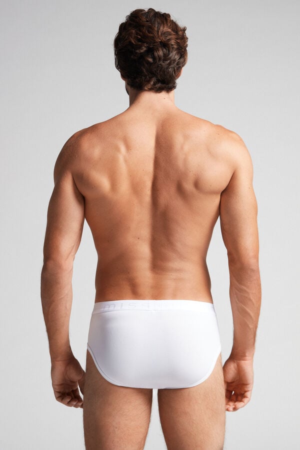 Intimssimi Microfiber Briefs with Logo Detail White | LILTR99571