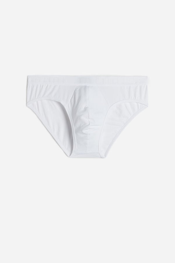 Intimssimi Microfiber Briefs with Logo Detail White | LILTR99571