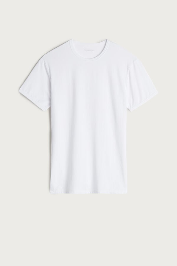 Intimssimi Microfiber T-shirt White | MILHR45962