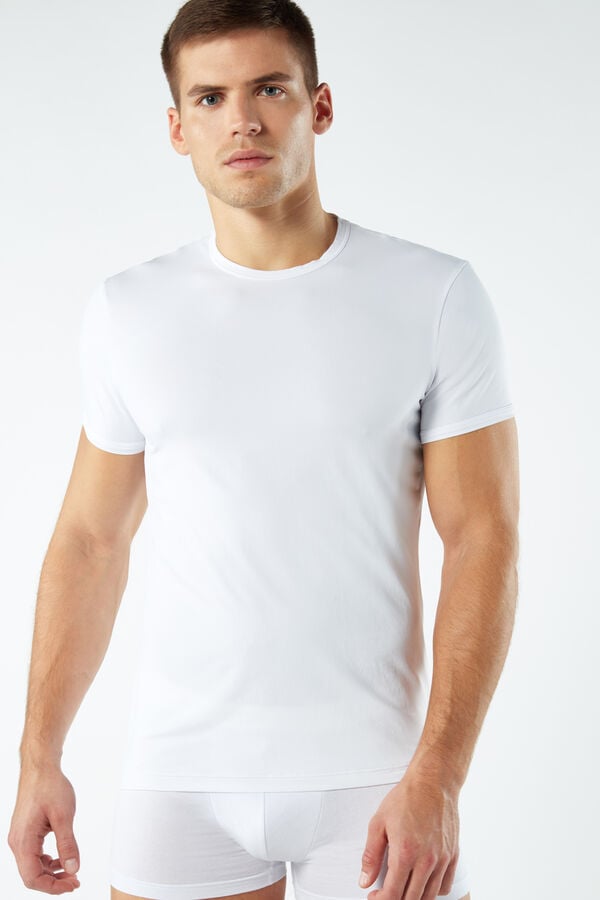 Intimssimi Microfiber T-shirt White | MILHR45962