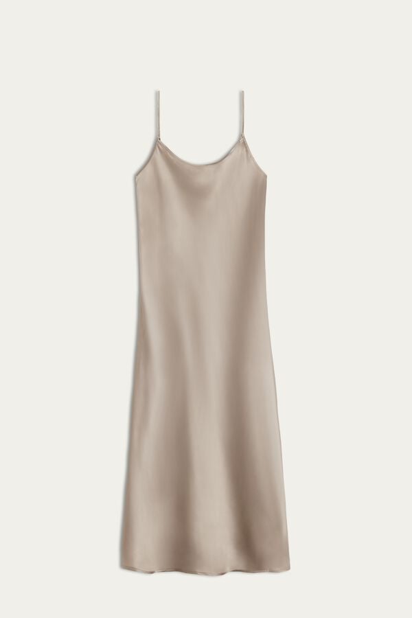 Intimssimi Midi-Length Slip in Silk Natural | ILCIF29026