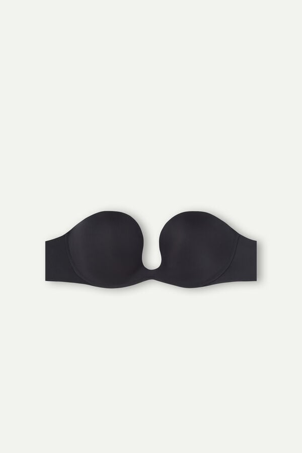 Intimssimi Monica Bandeau Bra in Ultralight Microfiber Black | TILWZ67733