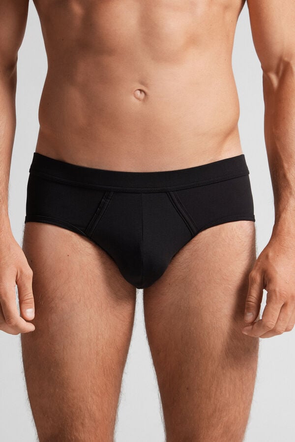 Intimssimi Natural Fresh Supima® Cotton Briefs Black | GILEC88466