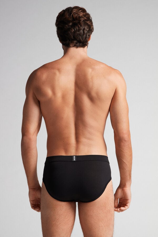 Intimssimi Natural Fresh Supima® Cotton Briefs Black | GILEC88466