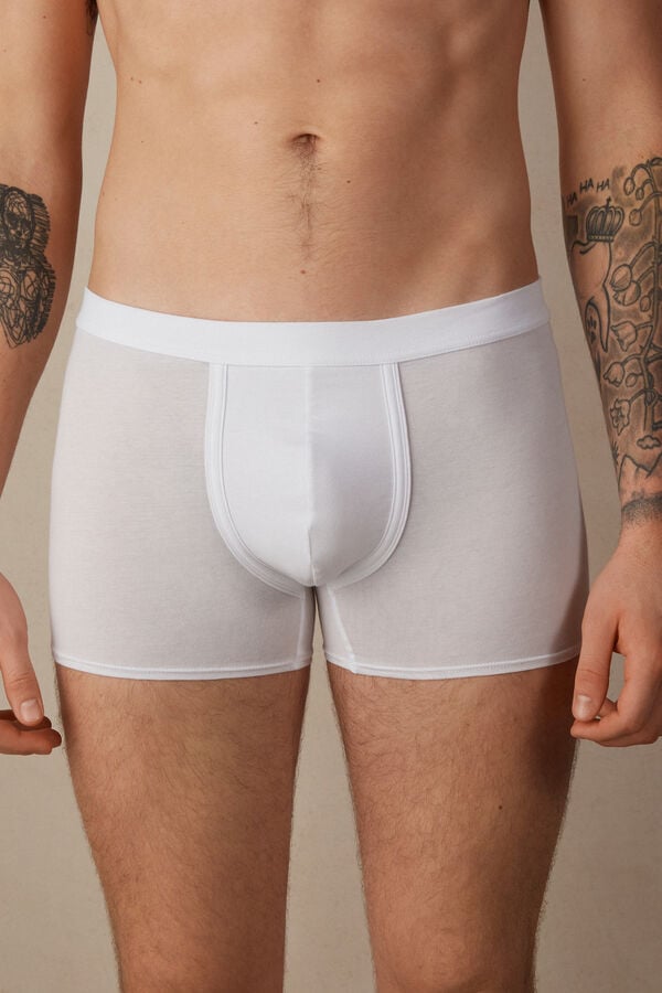 Intimssimi Natural Fresh Supima® Cotton Boxers White | ILCVG72066