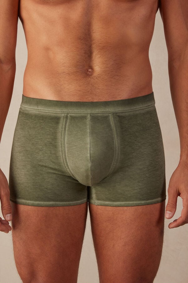 Intimssimi Natural Fresh Supima® Cotton Boxers Green | ILICD45923