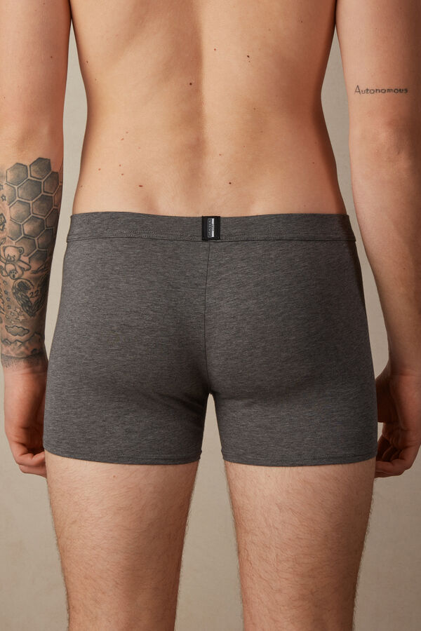 Intimssimi Natural Fresh Supima® Cotton Boxers Dark Grey | ILIIZ52938