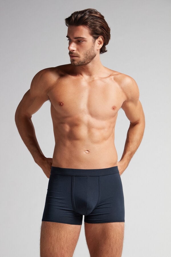 Intimssimi Natural Fresh Supima® Cotton Boxers Blue | ILJZR89819