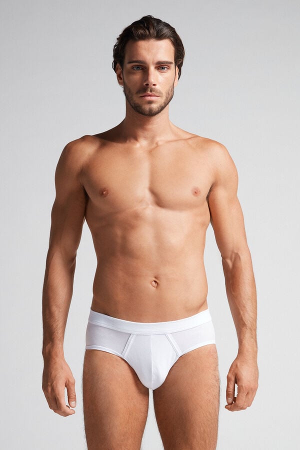 Intimssimi Natural Fresh Supima® Cotton Briefs White | ILQAV40311