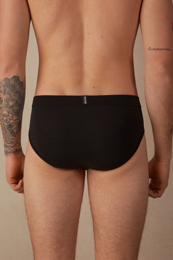 Intimssimi Natural Fresh Supima® Cotton Briefs Black | ILQAV45609