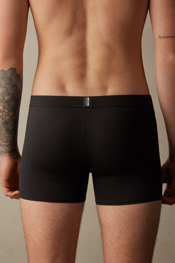 Intimssimi Natural Fresh Supima® Cotton Boxers Black | MILFT16093