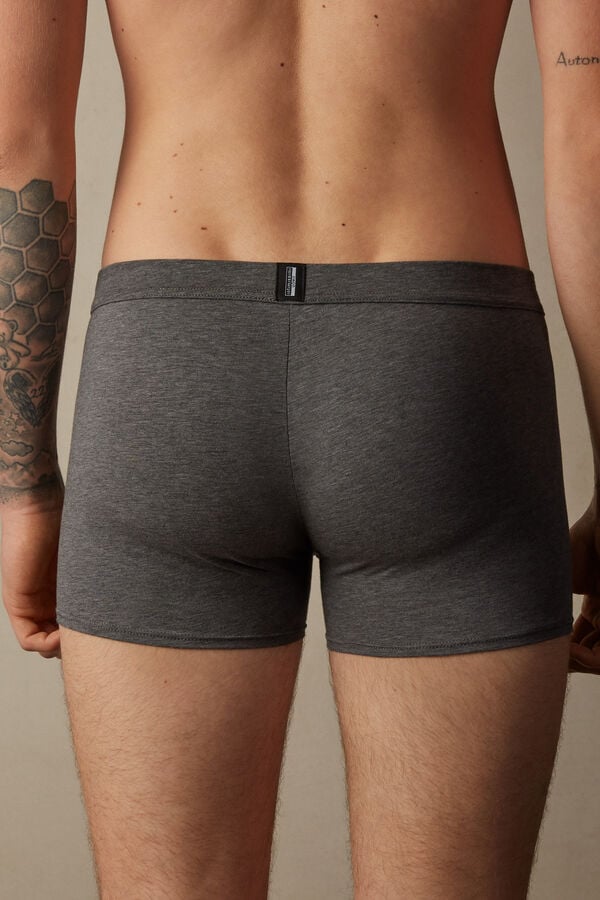 Intimssimi Natural Fresh Supima® Cotton Boxers Dark Grey | QILWA73326