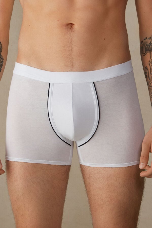 Intimssimi Natural Fresh Supima® Cotton Boxers White | ZILMJ36428