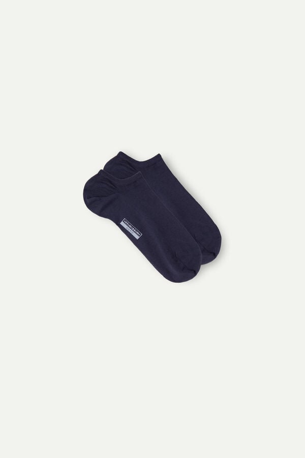 Intimssimi No-show Socks in Supima® Cotton Blue | MILFT99800