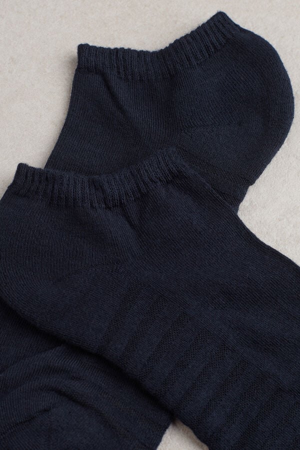 Intimssimi No-show Socks in Terrycloth Blue | EILVG57401