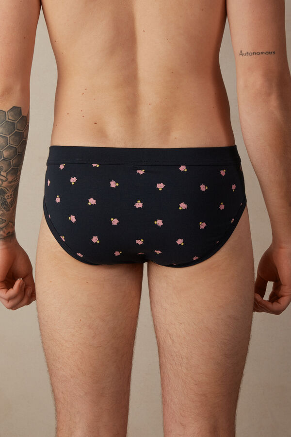 Intimssimi Piggy Bank Briefs in Stretch Supima® Cotton Blue | ZILMJ57856