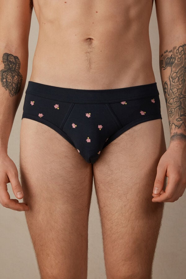 Intimssimi Piggy Bank Briefs in Stretch Supima® Cotton Blue | ZILMJ57856