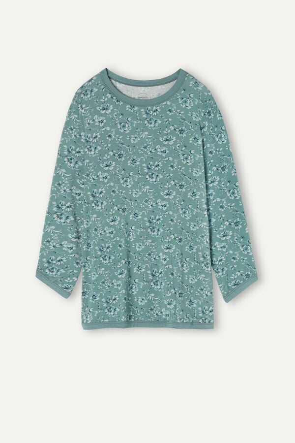 Intimssimi Prairie Bouquet Long Sleeve Top Green | ZILMJ72669